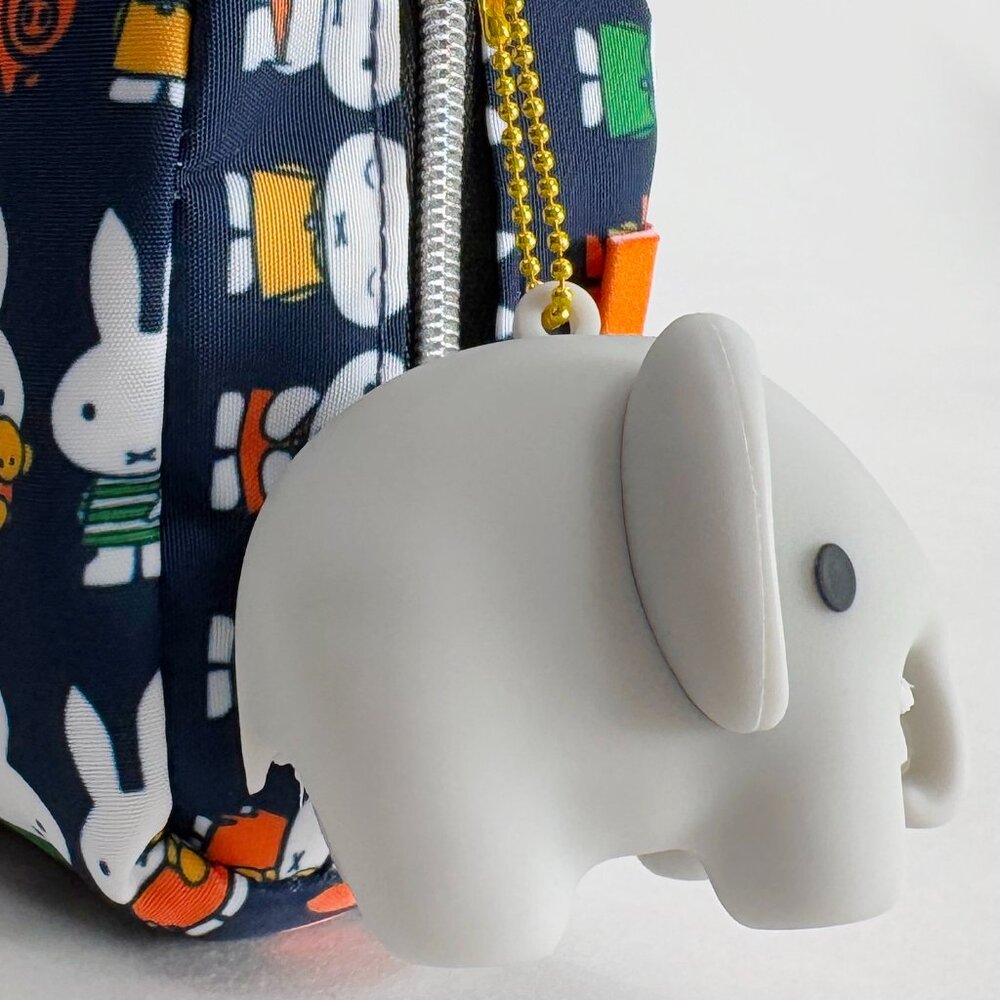 Miffy Elephant Terry Rubber Mascot Keychain 2.0 in Grey